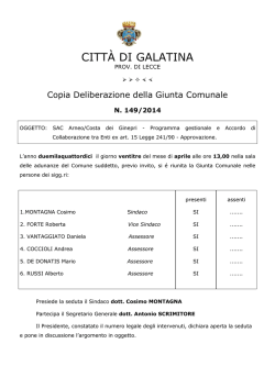 copia delibera 149 - Comune di Galatina