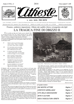 LA TRAGICA FINE DI OBIZZO II