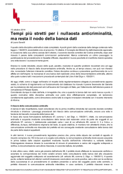Aggiornamenti su Antimafia e white list (articoli di L.Savelli)