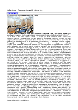 Leggi la rassegna del 23 ottobre