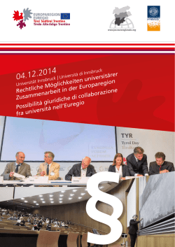 Tagung Rechtliche M&ouml;glichkeiten der universit&auml;ren Zusammenarbeit