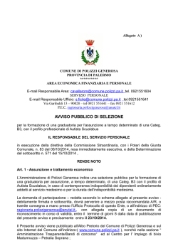 Avviso Pubblico Autista Scuolabus