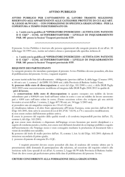 AVVISO PUBBLICO - Provincia BAT