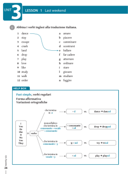 Switch On, Everybody! 2 &ndash; Unit 3 - Zanichelli online per la scuola