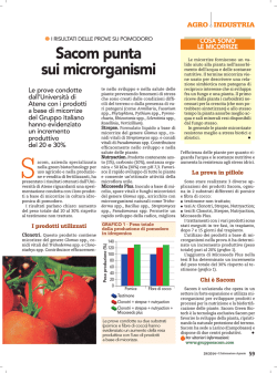 Sacom punta sui microrganismi