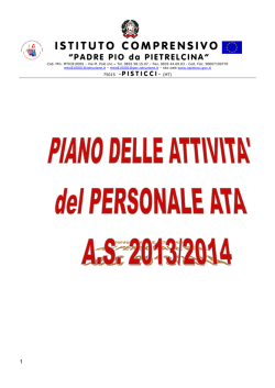 Piano attivit&agrave; personale ATA a.s.2013_14