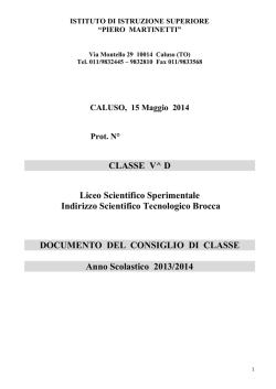 profilo della classe - Liceo Piero Martinetti Caluso