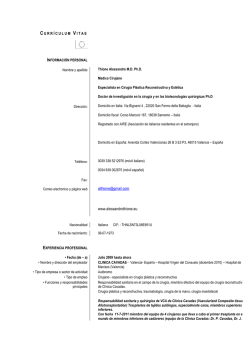 CV-Thione A. Español - Alessandro Thione Plastic and