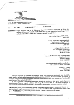 AH. 3 Prot 27122 CIRCOLARE N&deg; S del 26/03/2014 OGGETTO