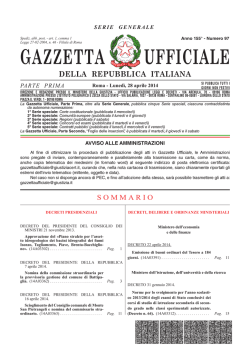 Decreto - Gazzetta Ufficiale