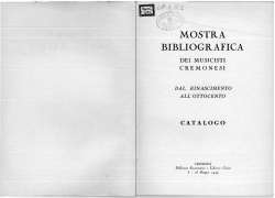 Mostra bibliografica dei musicisti cremonesi dal