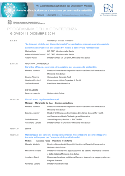 scarica il programma - Forum Dispositivi Medici