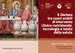 Il Dietista tra nuovi ambiti di intervento clinico