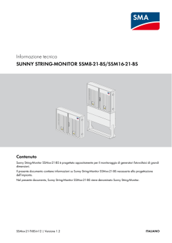 Informazione tecnica - SUNNY STRING-MONITOR SSM8-21