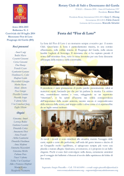 Festa del Fior di Loto - Rotary Club Brescia Moretto