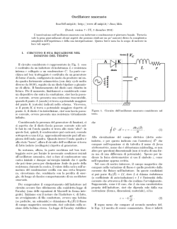 Oscillatore smorzato RLC - Dipartimento di Fisica