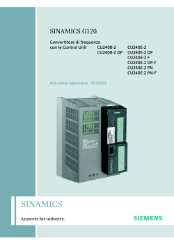 Convertitori con le Control Unit CU240B-2 e CU240E-2