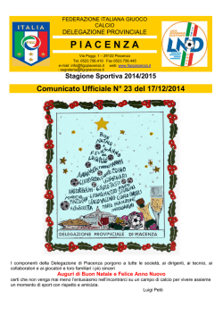 Comunicato n.23 - F.I.G.C