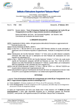 (Decr.Istitutivo-Nomine CLIL (27.02.2014)) - Saluzzo