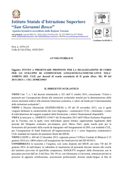 Avviso - Ufficio XVIII - Ambito Territoriale della Provincia di Siena