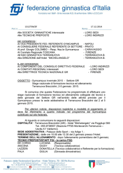 LORO SEDI Alle TECNICHE PREPOSTE