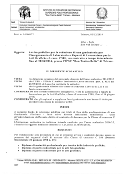 bando di reclutamento docente classe di concorso C380