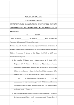 Schema contratto di servizio