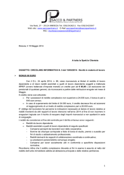 Circolare 05-2014 - Sacco and Partners