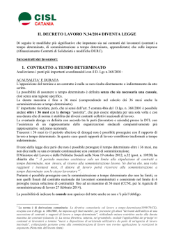 Legge 34 2014 - CISL