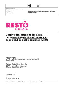 Direttive mescite scolastiche e distributori automatici