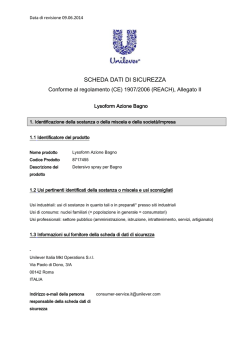 Download schede di sicurezza