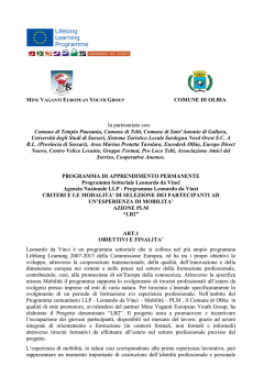 COMUNE DI OLBIA In partenariato con Comune di Tempio