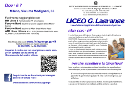 Volantino Liceo Scientfico delle Scienze Applicate a