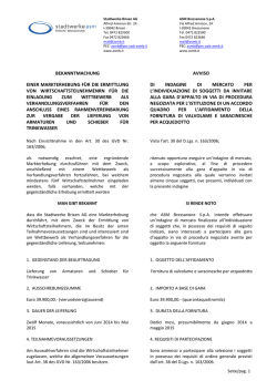 bekanntmachung avviso einer markterhebung f&uuml;r die ermittlung von