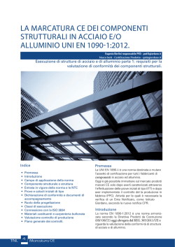la marcatura ce dei componenti strutturali in acciaio e/o