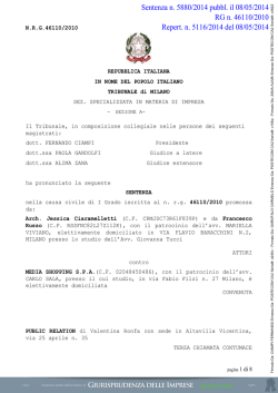 scarica la sentenza - Giurisprudenza delle imprese