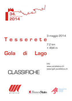 Tesserete Gola di Lago CLASSIFICHE