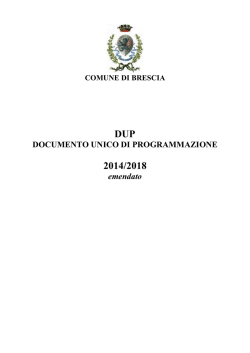 DUP 2014/2018 - Comune di Brescia