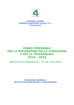 3,$12 75,(11$/( - ASL n. 4 Chiavarese
