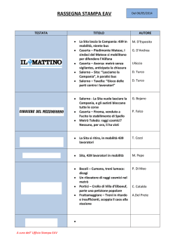 RASSEGNA STAMPA EAV