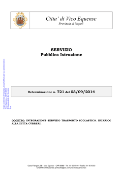 Determina per integrazione trasporto scolastico