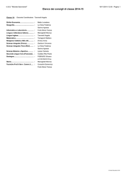 Elenco dei consigli di classe 2014-15