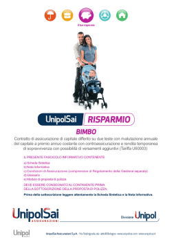 Contratto di assicurazione di capitale differito su due teste con