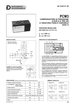 63 310/111 ID COMPENSATORE DI PRESSIONE A DUE E A TRE