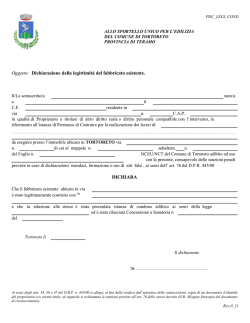 Dichiarazione Legittimit&agrave; esistente con Condono