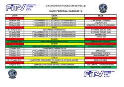 CALENDARIO FOSSA UNIVERSALE GARE