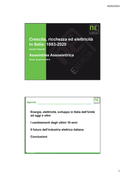 Crescita, ricchezza ed elettricità in Italia: 1883-2020