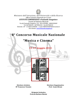 8° Concorso Musicale Nazionale “Musica e Cinema”