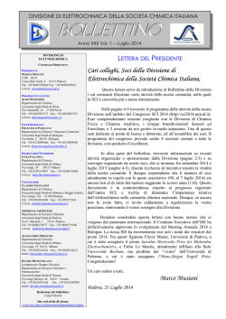 2014 - Anno XXII, vol. 1 - Società Chimica Italiana