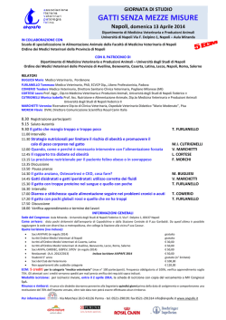 GATTI SENZA MEZZE MISURE Napoli, domenica 13 Aprile